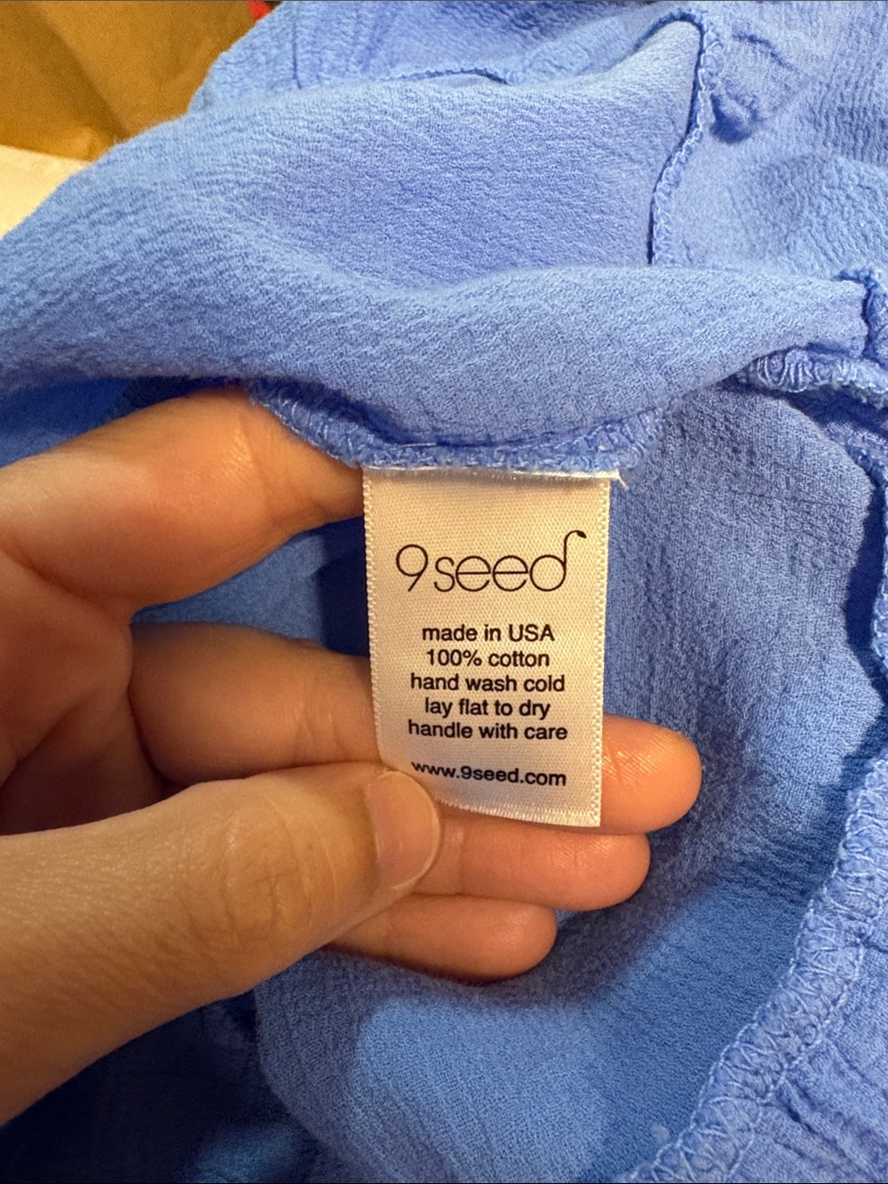 9Seed St. Tropez Ruffle Mini Dress in Moroccan Blue OS EUC - Picture 7 of 7